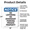Signmission No Loitering No Overnight Parking OSHA Notice Sign, Plastic, 18in W x 24in L, 2PK OS-2PACK-NS-P-1824-V-14695 - alternate 2